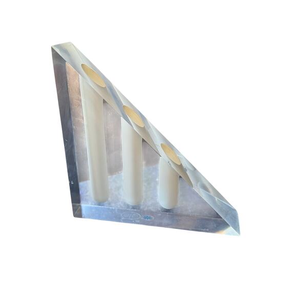 Jonathan Adler Bel Air Acrylic Minimalist Wedge Vase - Picture 1 of 6
